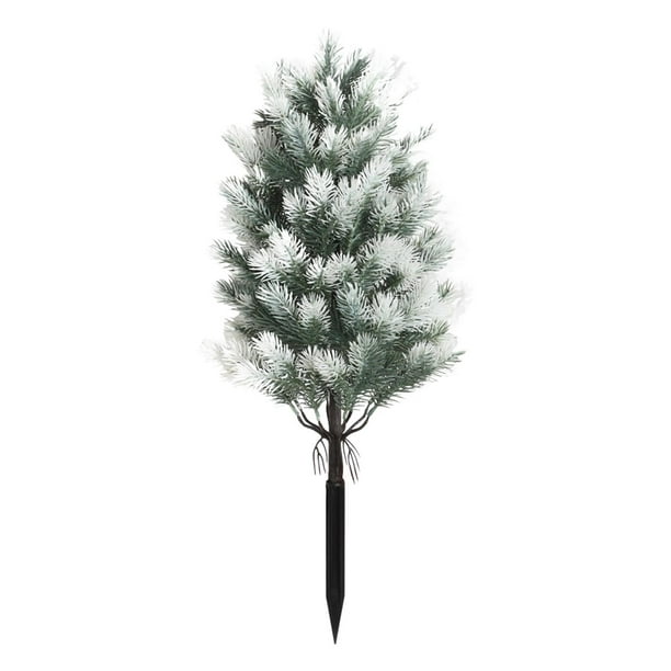 Árbol artificial de hoja perenne falso, adorno de planta falsa para el porche delantero del patio trasero. Blanco Verde