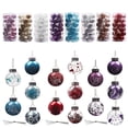 thumbnail image 4 of 30Pcs Shatterproof Clear Plastic Christmas Ball Ornaments Decorative Xmas Balls Baubles Set with Stuffed Delicate Decorations 2.4", 4 of 5