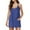Blue, variant on Weardear Womens Summer Sleeveless Mini Dress V Neck Spaghetti Strap Sundress Athletic Short Dress with Pockets