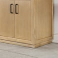thumbnail image 3 of Novago 72" Double Bathroom Vanity in Weathered Pine with Aosta White Composite Stone Countertop and Farmhouse Sink with Mirror, 3 of 8