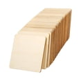 thumbnail image 5 of OUNONA Blank Design 30Pcs Khaki Square Wooden Chips 4x4in, 5 of 7