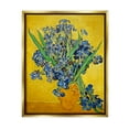 thumbnail image 4 of Stupell Industries Vaas met Irissen Vincent van Gogh Iris Flower Painting Painting Metallic Gold Floating Framed Canvas Print Wall Art, Design by one1000paintings, 4 of 5
