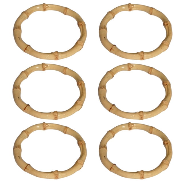 CNKOO 6 Pcs/ensemble Anneaux de Serviette Réutilisables Surface Lisse Légers Supports de Serviette Anti-Déformés pour la Maison
