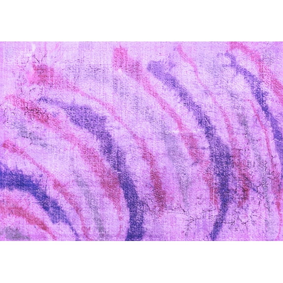 Ahgly Company Indoor Rectangle Abstract Purple Contemporary Area Rugs, 8' x 12'