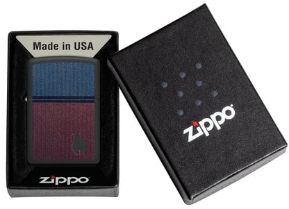 Zippo Lighter - Customized Engraved Message Two Tone Flame Design 46476