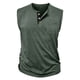 thumbnail image 3 of pstuiky Camiseta sin mangas para hombre, Camiseta sin mangas con cuello redondo, sin mangas, con bolsillos y botones, versátil, de color liso, a la moda para hombre Camisas de hombre m, 3 of 5