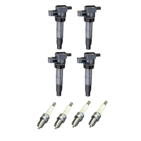 Set of 4 ISA Ignition Coils and 4 NGK Spark Plugs Compatible with 2007-2009 Hyundai Santa Fe Limited 3.3 V6 Naturally Aspirated Replacement for UF546