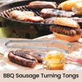 thumbnail image 4 of BBQ Sausage Turning Tongs Stainless Steel Kitchen Cooking Tongs Multipurpose Gripper Bread Clip/Steak Clamps, 4 of 5