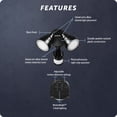 thumbnail image 5 of Globe Electric 91008628 Double Light 14-9/16" Wide Adjustable 4000K Led Outdoor Security, 5 of 7