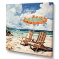 thumbnail image 2 of Designart "Beach Chairs Beautify Scenery III" Nautical & Beach Canvas Art Print, 2 of 5