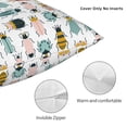thumbnail image 3 of Wukai Colorful Insects Premium Polyester Fleece Pillow Covers with Hidden Zipper Closure,Luxuriously Soft and Durable-12"x12", 3 of 7