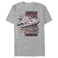 thumbnail image 1 of Men's Star Wars Millennium Falcon 80's Style  Graphic Tee Athletic Heather Medium, 1 of 4