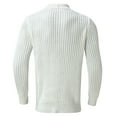 thumbnail image 4 of Quealent Mens Shawl Collar Cardigan Sweaters Button Down Open Front Knitwear Cable Knitted Casual Long Sleeve Soft Sweater Jackets Outwear (White,L), 4 of 7