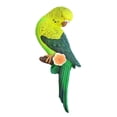 thumbnail image 2 of Creativo pájaros en miniatura Peeker decoración estatuas artes loro figurita colgante escultura resina ornamento para jardín valla estante Verde derecho, 2 of 8