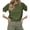 Army green, variant on Summer Short Sleeve Solid Color Casual Women Leisure Basic T Shirt