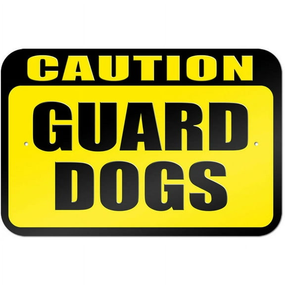 Caution Guard Dogs Sign