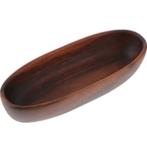 ACDANC Boat Shaped Food Dish Fruits Plate Bread Serving Tray Reusable Wooden Serving Plate Wooden Tray Jewelry Dish