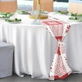 thumbnail image 6 of Checkered Snow Yarn Square Table Runner, Kitchen Table Matching for Daily and Holiday Seasonal Indoor or Outdoor Party (18X108). House Decor, 6 of 7