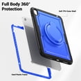 thumbnail image 5 of Dteck Case for iPad 10th Gen Case, Heavy Duty Shockproof Protective Case with Rotating Stand Handle Grip and Shoulder Strap for iPad 10th Gen 10.9" 2022,Deep Blue, 5 of 8