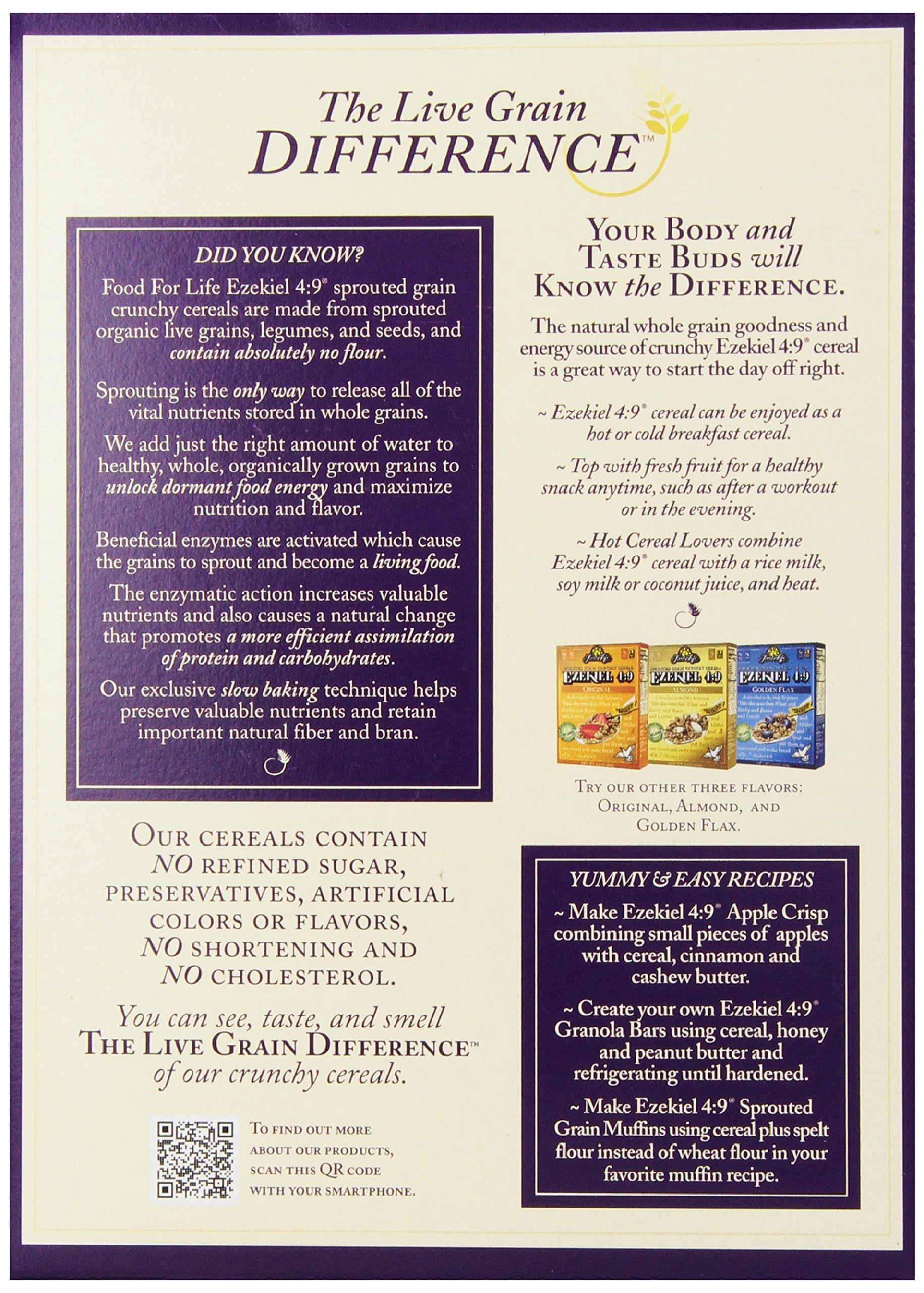 Food For Life Ezekiel 4:9 Organic Sprouted Grain Cereal, Cinnamon Raisin, 16-Ounce Boxes (Pack of 6)