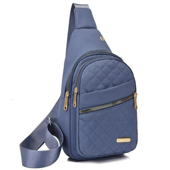 2025 Solid Color Quilted Fanny Pack - Casual Zipper Chest Belt Bum Bag, Adjustable Sling Bag for Daily Use, Lightweight & Waterproof