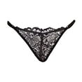 thumbnail image 6 of Scyoekwg G String Thongs for Women Ladies Underwear Underpants Lace T-String Breathable Soft Solid Color Comfortable Briefs Underwear Cheeky Panties Underpants Black XL, 6 of 8