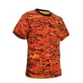 thumbnail image 2 of Digital Camouflage Poly Cotton T-Shirt, Orange Digital Camo, 2 of 4