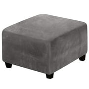 Footstool Slipcover Ottoman Cover Full Coverage Home Washable Dirt