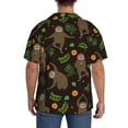 thumbnail image 5 of Disketp Men's Hawaiian Sloth Doing Yoga Print Shirts Button Down Holiday Beach Shirts-Small, 5 of 7