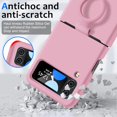 thumbnail image 3 of Z Flip 3 Liquid Silicone Case for Samsung Galaxy Z Flip3 5G, Slim Case with Ring for Women, Soft Gel Rubber Ultra Thin Cases Silky Touch Anti-Scratch Protective Cover for Samsung Z Flip 3 5G (Pink), 3 of 18
