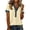 Yellow #075, variant on Denim Collar Pullover Sweaters for Women Casual Short Sleeve Waffle Knit Henley Tops Oversized Button Loose Fit Shirts, XL