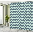 thumbnail image 4 of Ambesonne Chevron Shower Curtain, Abstract Geometric Zigzag, 69"Wx70"L, Sea Blue, 4 of 4