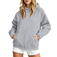 thumbnail image 7 of Hoodies for Women Oversized Trendy Fall Sweatshirt Pullover Fleece Long Sleeve Sweaters Winter Y2k Clothes Light Gray M, 7 of 7