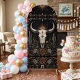 Bull Skull Arch Backdrop Covers 6 FT, Vintage Mystical Rose Cacti ...