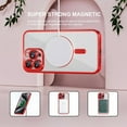 thumbnail image 2 of Dteck Magnetic Case with Tempered Screen Protector for iPhone 16 Pro,Shockproof TPU Transparent Case Compatible with MagSafe Full Camera Lens Protector Plating Back Cover,Red, 2 of 5