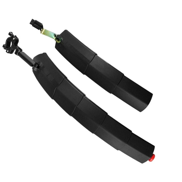 Eigraketly Guardabarros trasero de plástico anticolisión para bicicleta, Kits de reparación de luz trasera telescópica Flexible, piezas de Ciclismo Negro con luz