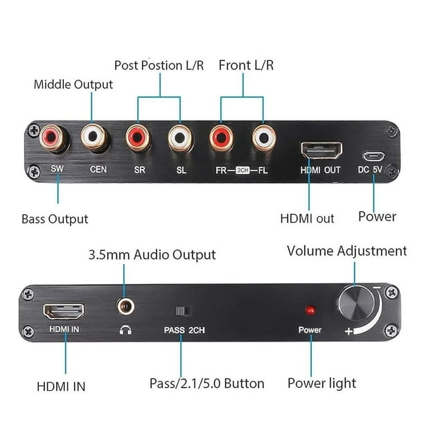 その他 HDMI Digital Audio Decoder HDMI TO HDMI HDMI ARC to Optical Audio Adapter, NEWCARE 4K@60Hz H DMI Audio