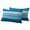 White Blue, variant on Teal Turquoise Aqua Ombre Outdoor Pillow Covers 16x16 Set of 2,Waterproof Patio Throw Pillowcase Protectors,Contemporary Abstract Lines Decorative Pillow Shams Cushion Covers for Seat Bed Couch Sofa