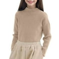 thumbnail image 3 of LIJCC Kid Girls Long Sleeve Turtleneck Pullover Sweater Basic Shirt Tee Mock Neck Tee Top Ribbed Knit Casual Top Autumn Winter Fashion Office Wear, 3 of 7