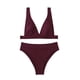 thumbnail image 3 of Bikini sexy para mujer Conjunto sólido Traje de baño Sujetador relleno de dos piezas Traje de baño Ropa de playa Fridja  nalpqowj51670, 3 of 6