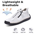thumbnail image 2 of Mens Casual Ankle Boots Slip Resistant Comfortable Lightweight Loafers Mid Vintage Walking Driving Shoes White 10.5 US, 2 of 7
