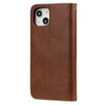 thumbnail image 3 of Allytech iPhone 13 Case Wallet, Premium PU Leather Detachable Magntic Back Cover Shell Shockproof Protective Kickstand Cards Holder Wallet Cover for Apple iPhone 13 6.1", Brown, 3 of 8