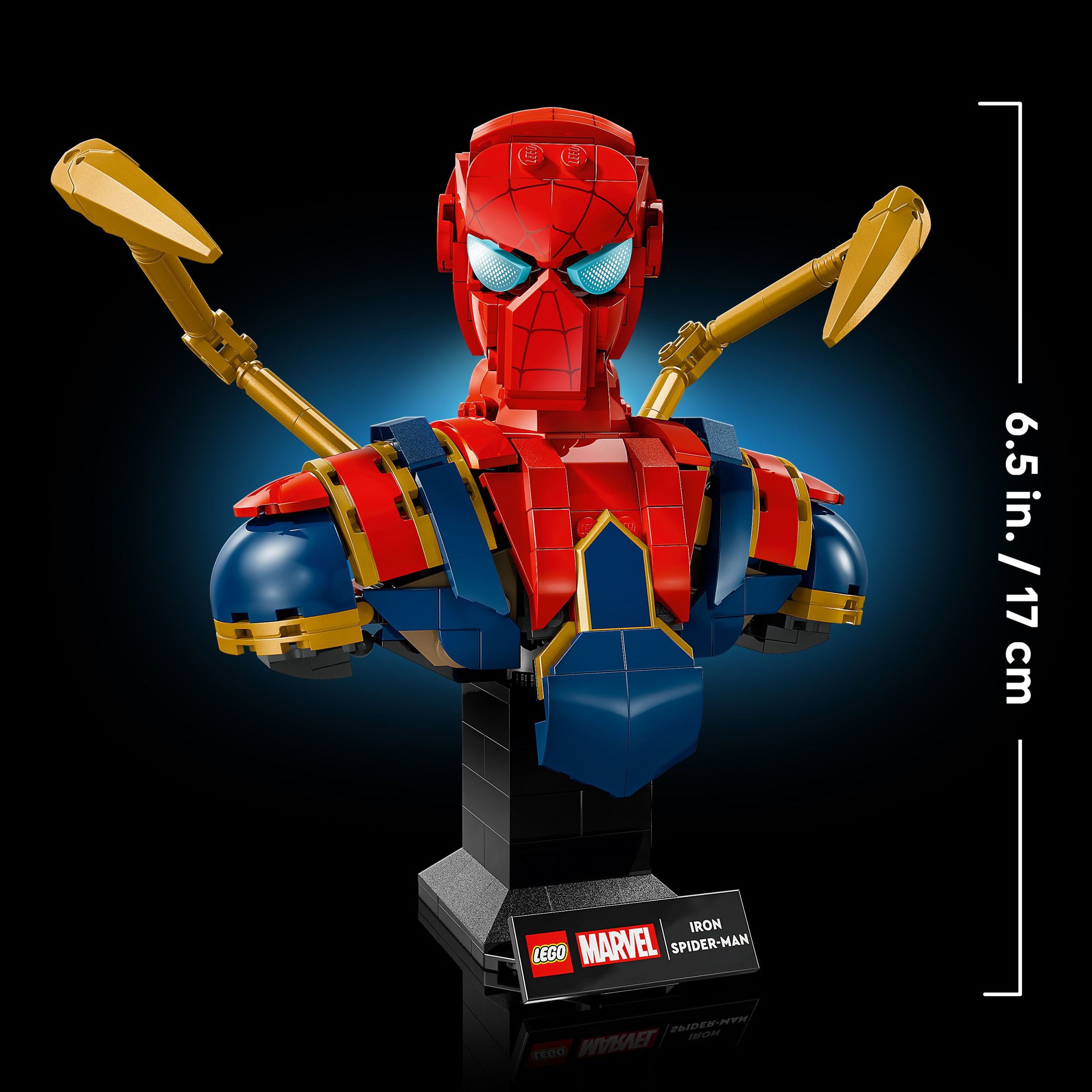 LEGO Marvel Iron Spider-Man Bust Collectible - Building Kit for Adults, Ages 18+ - Includes Iron Spider-Man Minifigure - Collectible Model for Super Hero Fans - Gift for Men and Women - 76326, LEGO Iron Spider-Man Bu 76326