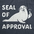 thumbnail image 2 of Mens Seal Of Approval T Shirt Funny Pun Graphic Novelty Sea Animal Graphic Tee Graphic Tees, 2 of 9