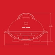 George Foreman 15+ Serving Indoor / Outdoor Electric Grill with Ceramic Plates, Gun Metal, GFO3320GM