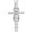 Silver-Infinity, variant on Moissanite Cross Necklace 1.2 ct D Color VVS1 Christian Religious Cross Pendant White Gold Plated Silver
