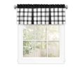 thumbnail image 4 of Achim Tate Plaid Light Filtering Curtain Valance, Black, 56" x 13", 4 of 5