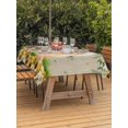thumbnail image 3 of Outdoor Tablecloth with Umbrella Hole for Patio/Picnic/Party/Camping, Cute Puppy Sunflowers Waterproof Table Cloth Rectangle Table Cover Washable, Farmhouse Eucalyptus Retro Beige (60"x 102"), 3 of 8