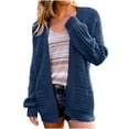 thumbnail image 2 of Lilgiuy Women's Casual Pocket Long Sleeve Solid Cover Up Cardigan Tops Winter Clothes for 2022, 2 of 5