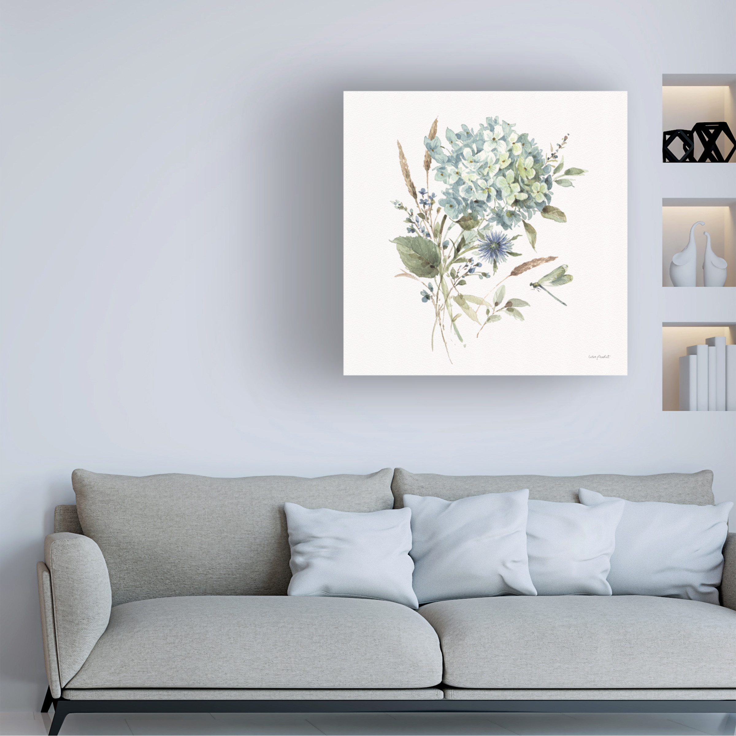 Lisa Audit 'Bohemian Blue 03 on white' Canvas Art